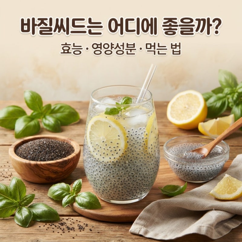 바질씨드는 어디에 좋을까? 효능·영양성분·먹는 법·요리법·보관방법까지