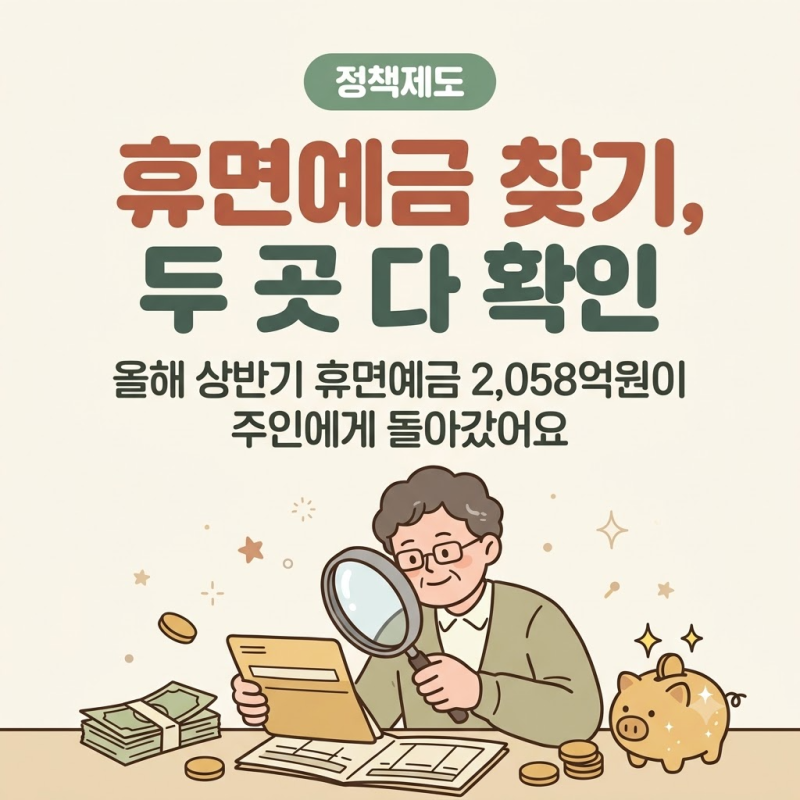 휴면예금 찾기 방법: 어카운트인포와 서민금융진흥원, 조회 차이 정리