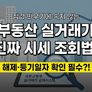 부동산실거래가조회 방법, 국토부 실거래가 공개시스템에서 해제거래·등기일자로 진짜 시....