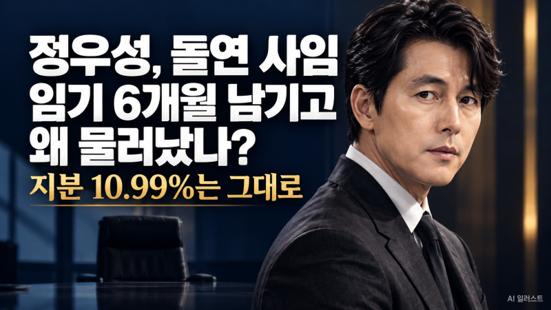 정우성, 임기 6개월 남기고 돌연 사임…이정재와 동행 끝? 남겨진 지분의 의미