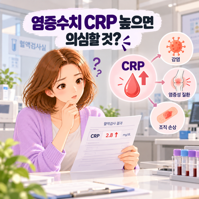 염증수치 CRP 높으면 의심할 것, 정상수치와 높아지는 원인