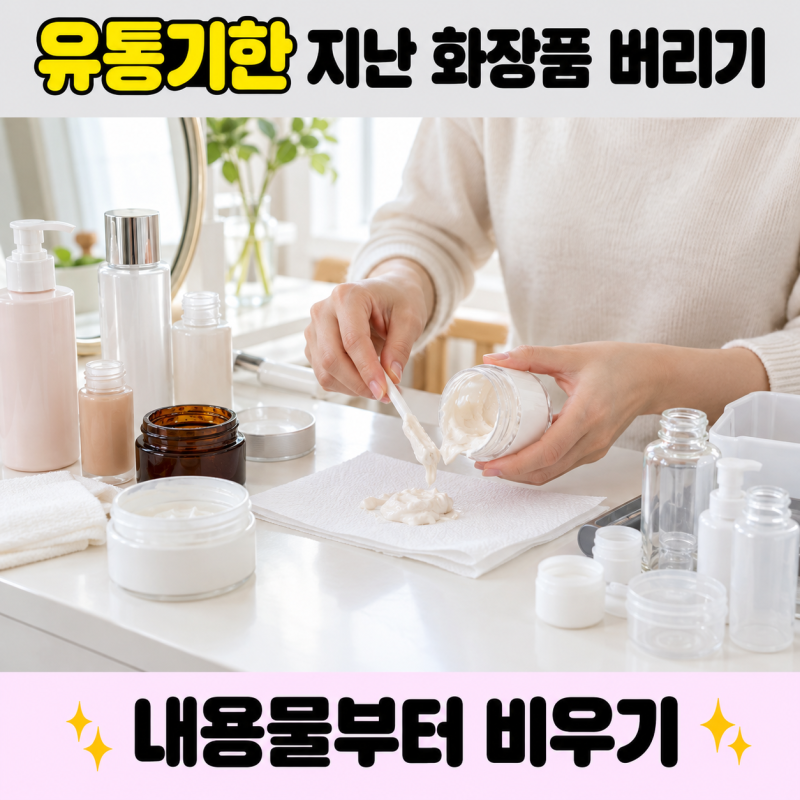 유통기한 지난 화장품 버리기, 남은 로션과 크림은 어떻게 처리할까?
