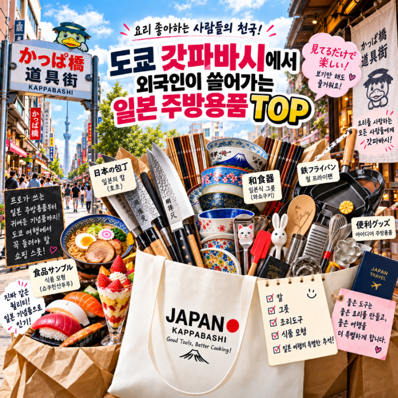 일본여행 쇼핑리스트가 달라졌다, 외국인들이 갓파바시에서 사 가는 이것