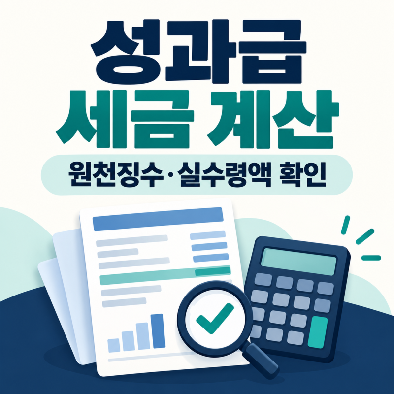 성과급 세금 계산｜상여금·급여명세서 확인 순서