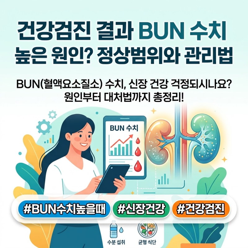 건강검진 BUN 수치 높음 당황하셨나요? 정상범위 원인 관리방법 정리