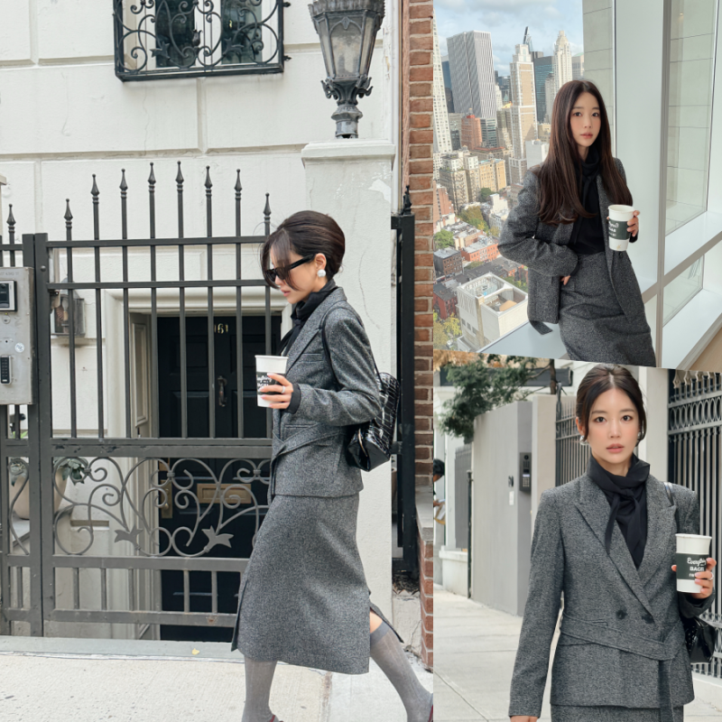기은세 패션으로 살펴본 올리비아로렌 Olivia Lauren 컨템포러리 라인 가을 자켓과 오피스룩 코....
