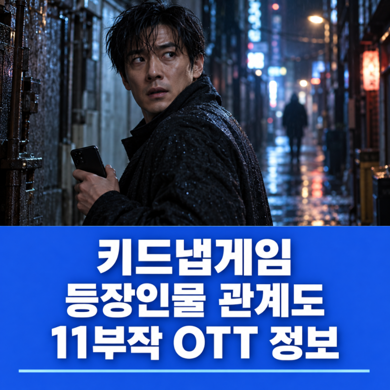 "한 명만 생존" 키드냅게임 인물관계도 11부작 OTT 이준기 사카구치 켄타로