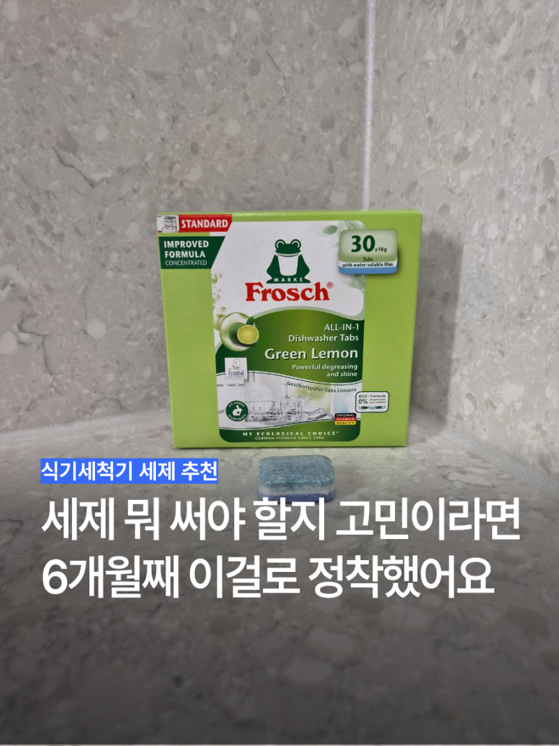 식기세척기 세제 추천 프로쉬 그린레몬 6개월 사용후기 사용법 장단점