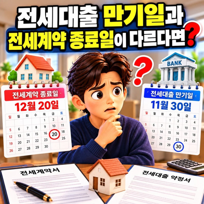 전세대출 만기일과 전세계약 종료일이 다르다면? 연장·상환 전 확인할 사항