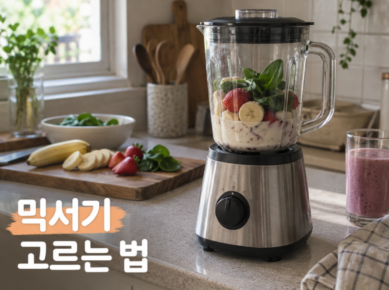 믹서기 고르는 법·종류·모터 출력·용량 확인할 점 총정리