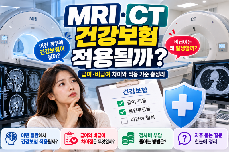 MRI·CT 건강보험 적용 기준 총정리｜급여·비급여 차이와 검사비 부담 줄이는 방법 BEST 10