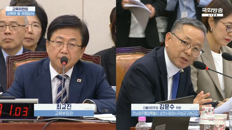 김문수 의원,국감‘교육부,전남광주통합시 추천 의대 계획서 검토 중’-교육부 장관,‘2030년....