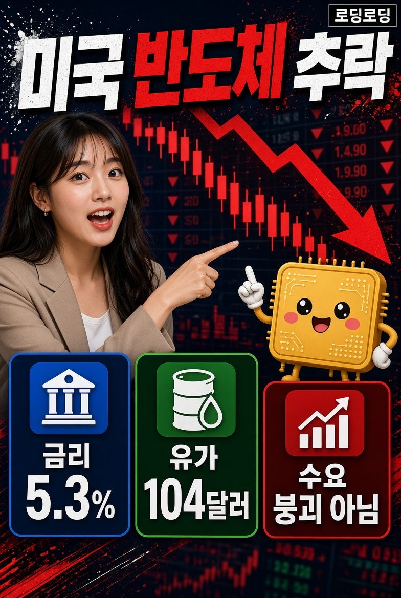 미국 반도체 주가 추락, 금리·유가 때문에 먼저 빠졌다. 누구나 이해하는 총정리 2026.10.09