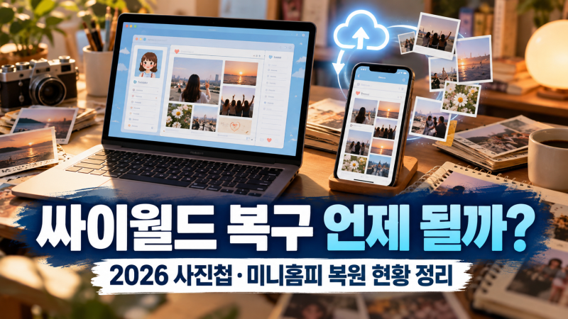 싸이월드 복구 언제 될까? 2026 사진첩·미니홈피 복원 현황 정리