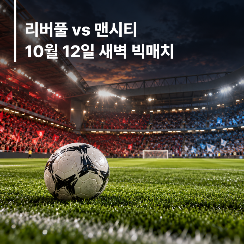 리버풀 맨시티 경기 일정｜프리미어리그 빅매치 관전포인트