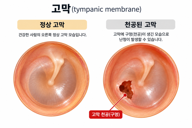 진주보청기, 고막에 구멍이 생기면 청력이 떨어질까요? 고막 천공의 원인과 회복