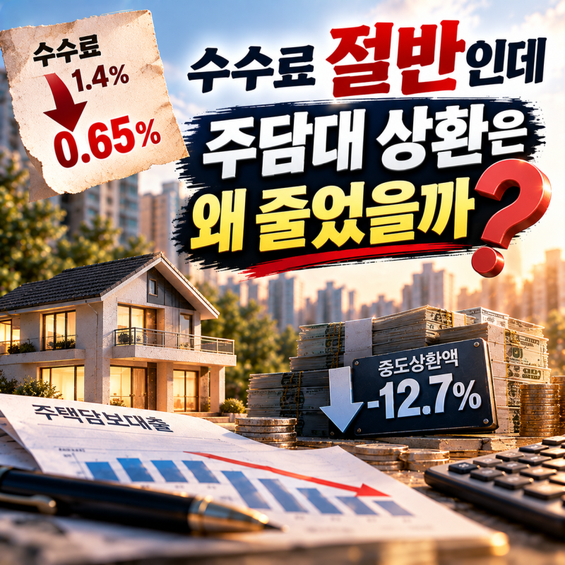 중도상환수수료 절반으로 낮췄는데 주담대 상환은 왜 12.7% 줄었을까?