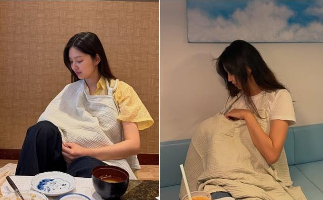 '모유' 수유 여배우...일상 속 카페,식당에서"40대 여배우 누구..?"