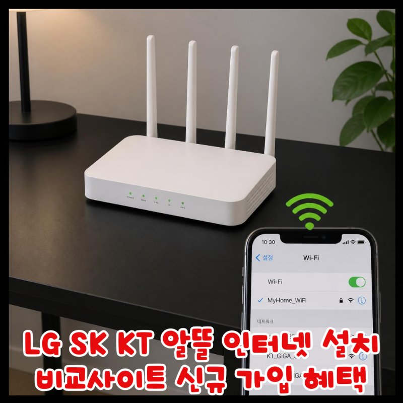 LG SK KT 알뜰 인터넷 설치 조건! 비교사이트 신규 가입 혜택 정리