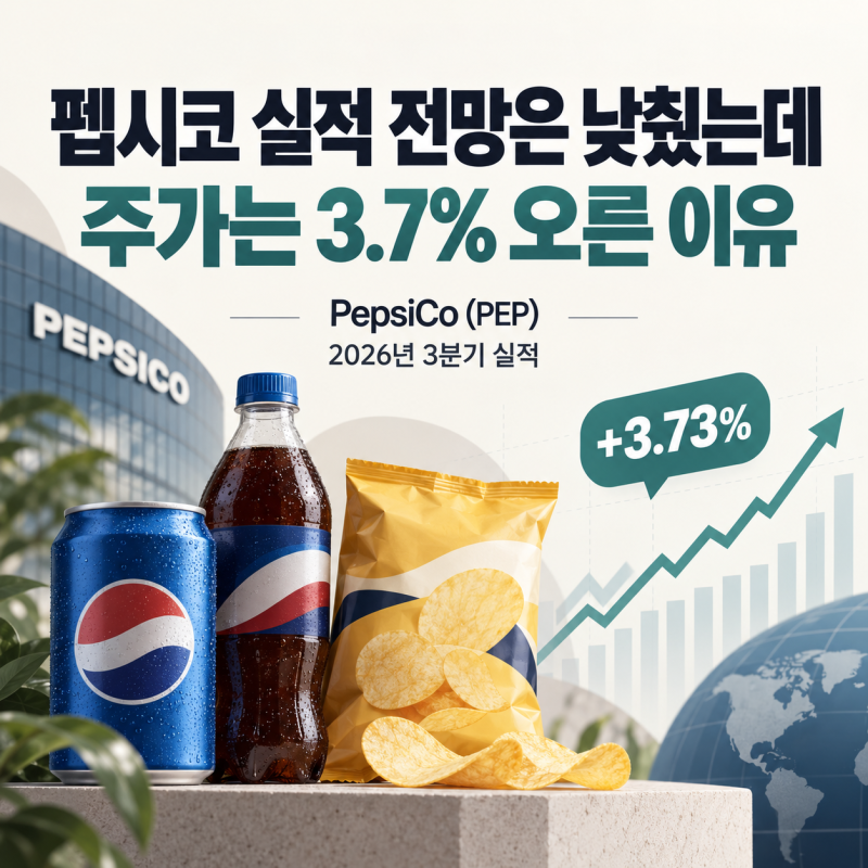펩시코 3분기 실적 | 전망은 낮췄는데 주가는 3.7% 오른 이유
