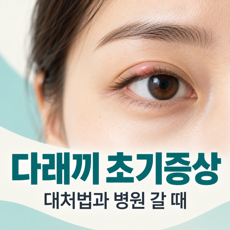 다래끼 초기증상, 눈꺼풀 붓기부터 대처법과 병원 갈 때까지