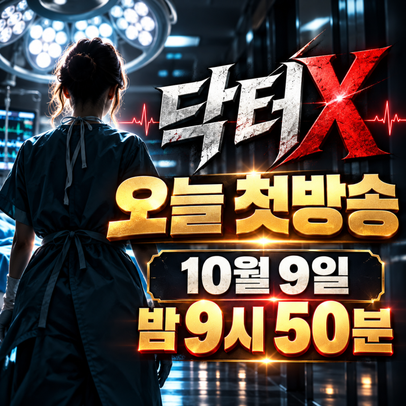 닥터X 오늘 첫방송 몇 시?｜김지원 복귀작 10월 9일 밤 9시50분·출연진·줄거리