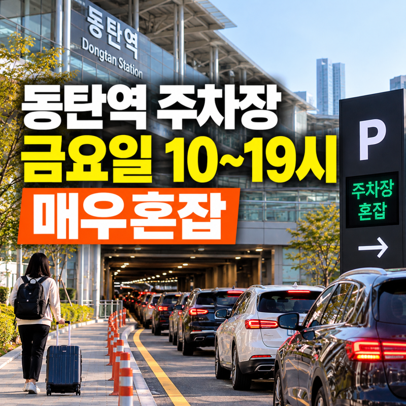 동탄역 주차장 몇 시부터 붐빌까｜금요일 10~19시 매우혼잡·출발 전 확인법