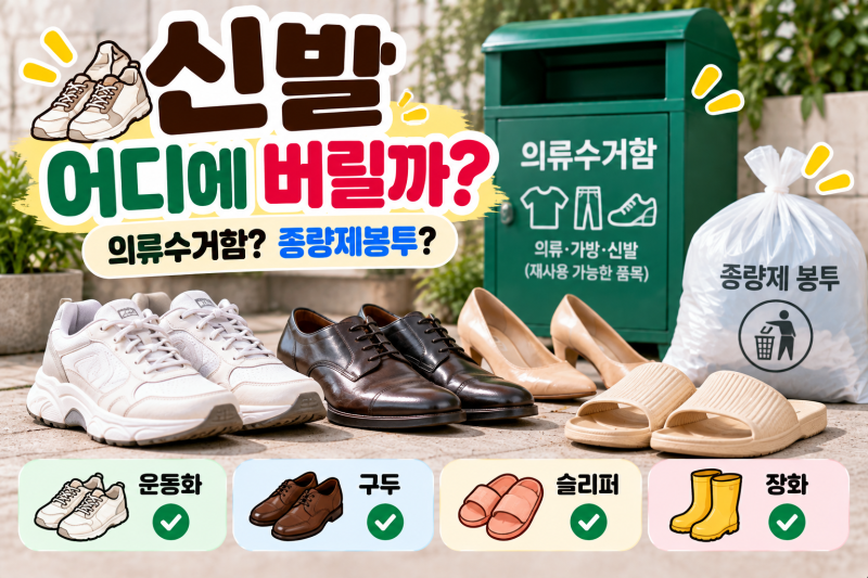낡은 신발·운동화 버리는 법, 의류수거함에 넣어도 될까?