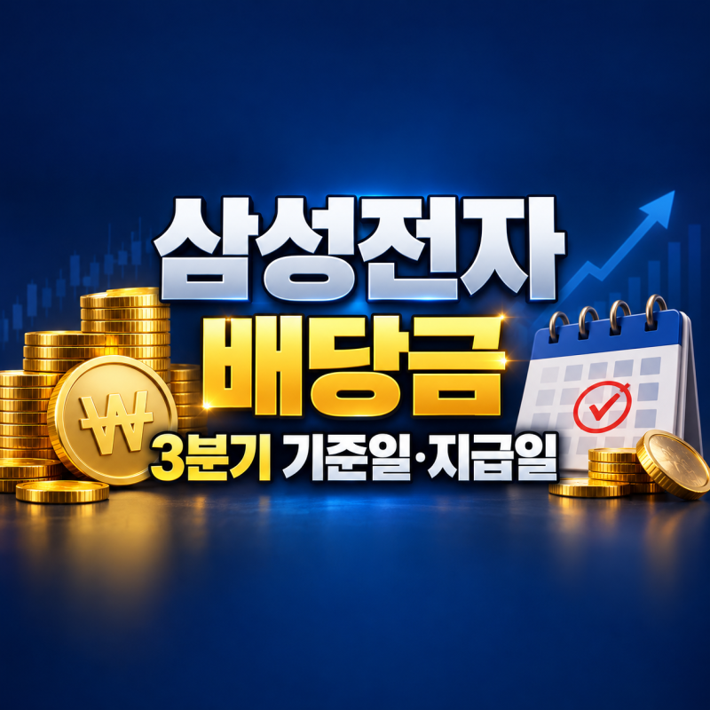 삼성전자 배당금 3분기, 기준일·지급일·조회 방법 정리