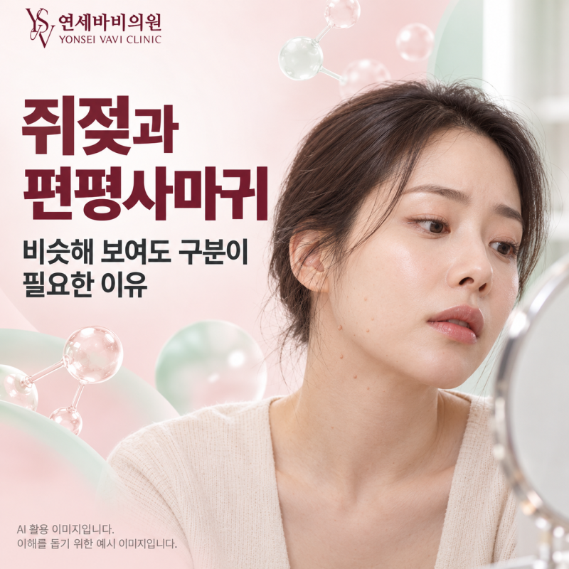 동성로 피부과 쥐젖과 편평사마귀, 비슷해 보여도 구분이 필요한 이유