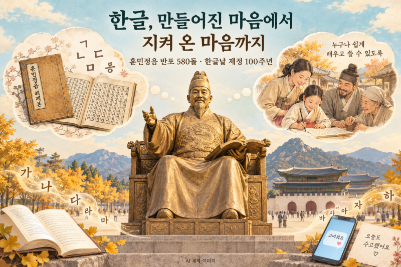 광화문 세종대왕 동상 앞에서 묻다, 한글은 왜 만들어졌고 어떻게 살아남았을까?