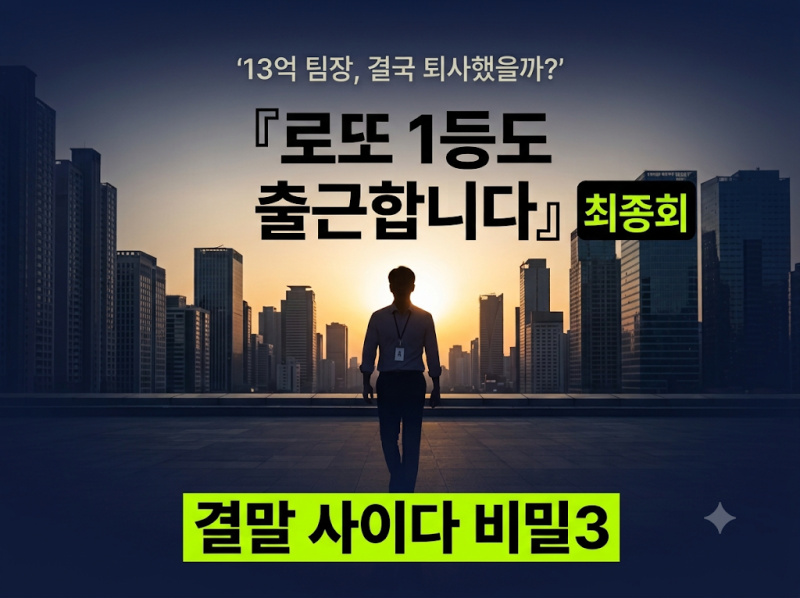 "돈이 아닌 내 삶의 주인이 되는 법" 티빙 『로또 1등도 출근합니다』 9화10화 줄거리 및 최종....