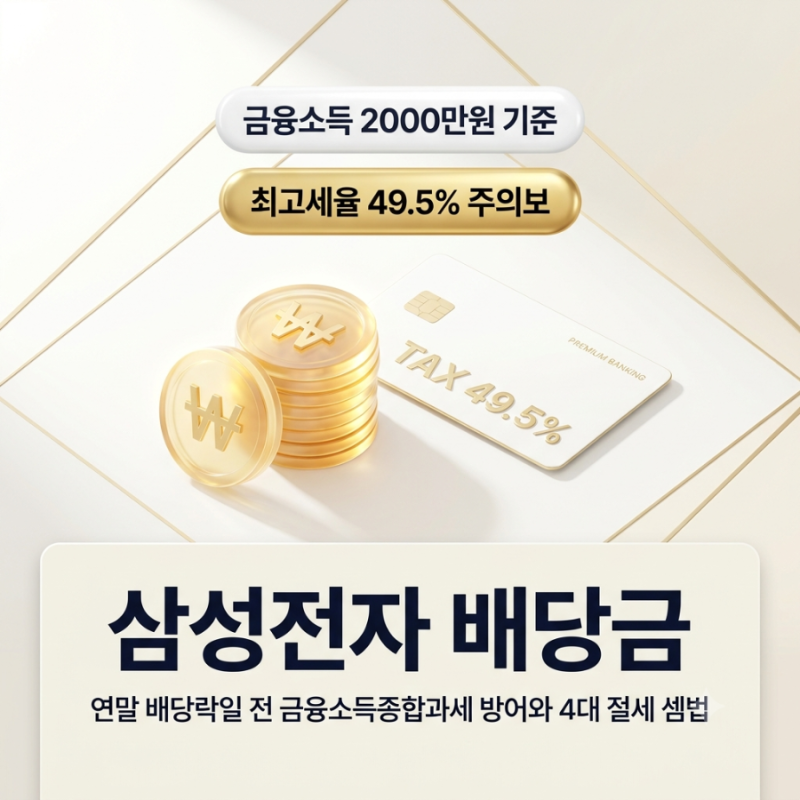 삼성전자 배당금 2천만원, 세금 폭탄 피할 해법