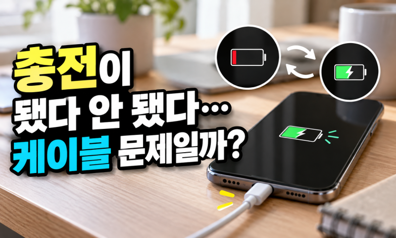 휴대폰 충전이 됐다 안 됐다 한다면? 케이블 교체 전 확인할 5가지