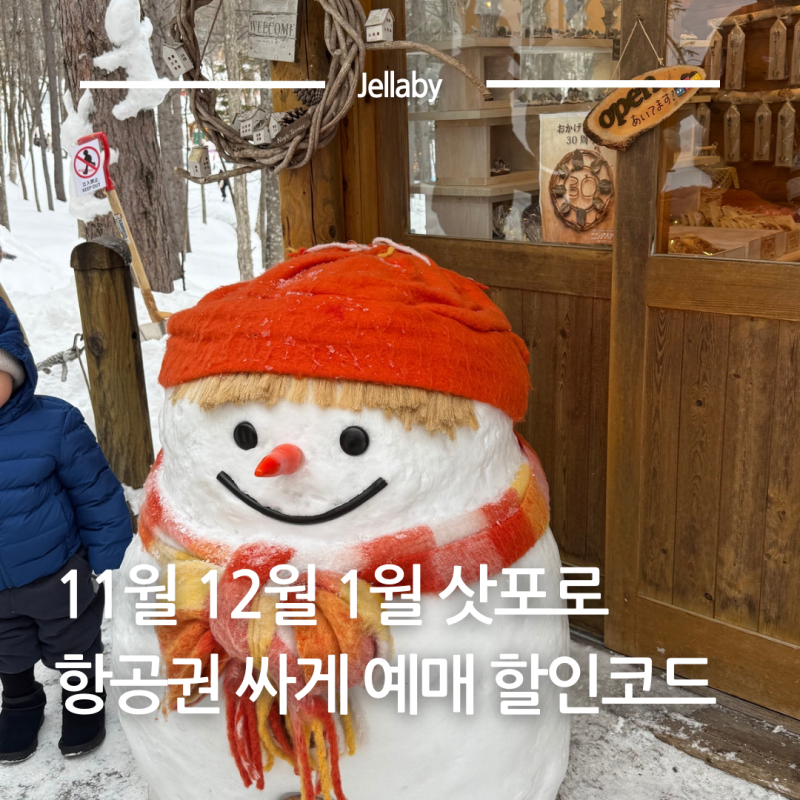 11월 12월 1월 삿포로 항공권 가격 비용 싸게 예매하는 일본 여행 3% 할인 코드 공유