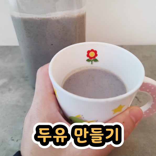 [간식] 두유 제조기로 두유 만들기 (서리태,백태)