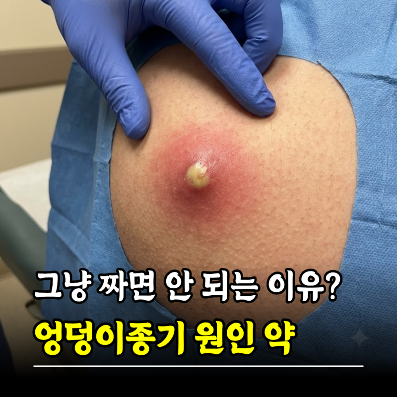 그냥 짜면 안 되는 이유? 엉덩이종기 원인 약 치료법