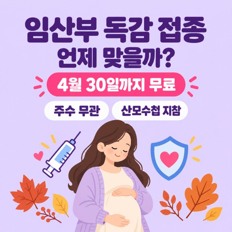임산부 독감 예방접종 시기, 출산예정일로 계산하는 접종 타이밍과 무료 병원 찾는 법