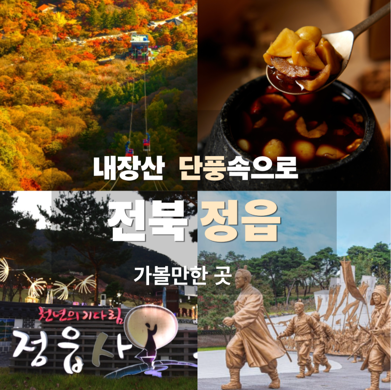 정읍 가볼만한 10곳, 내장산만 알고 가면 아쉬운 여행지