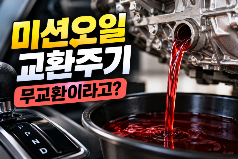 미션오일 무교환이라는데 정말 괜찮을까? 교환주기와 비용 알아보기