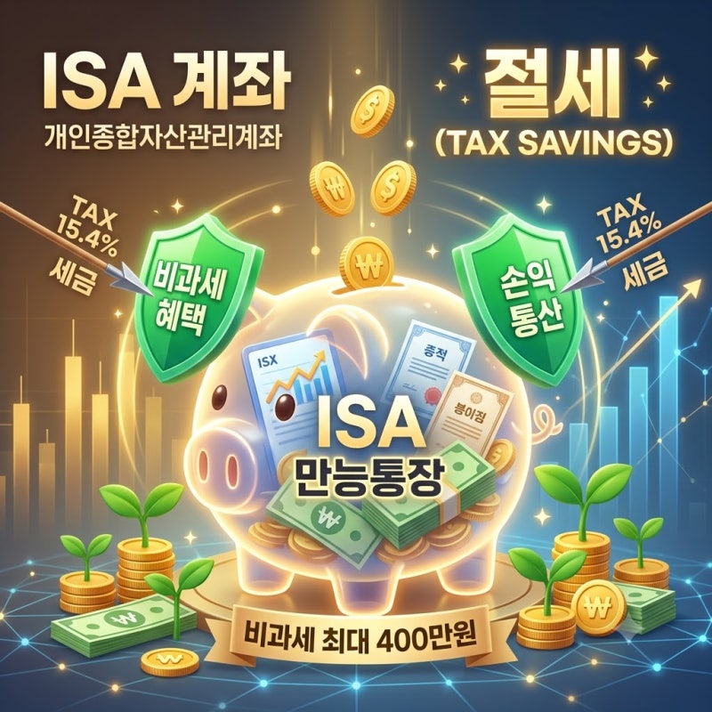 ISA계좌개설 장,단점(+일반형,서민형,농어민형) 세금혜택. ISA계좌IRP or 연금저축. 연말정산 절....