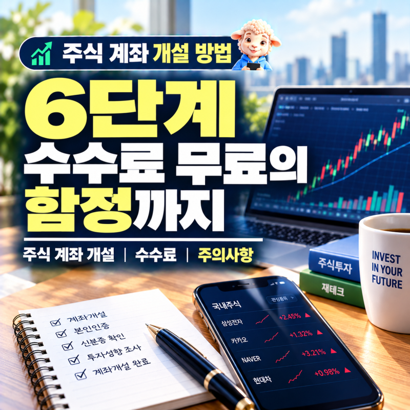 주식 계좌 개설 방법 6단계, 수수료 무료의 함정까지