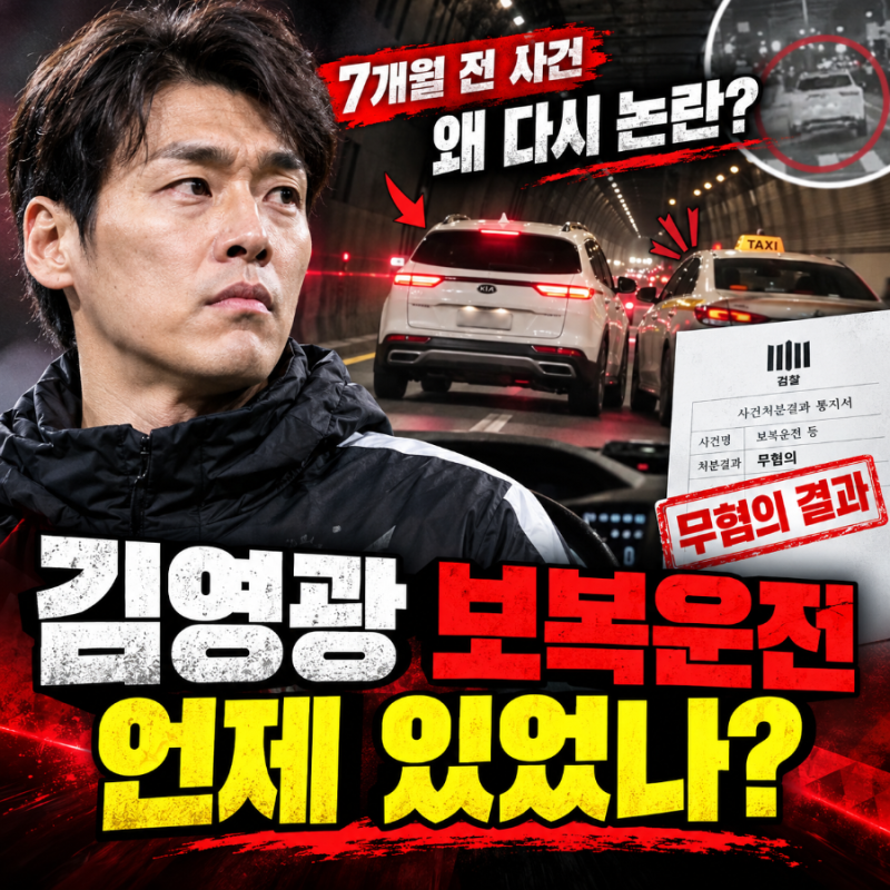 김영광 보복운전 언제 있었나? 7개월 전 사건이 다시 논란된 이유와 무혐의 결과