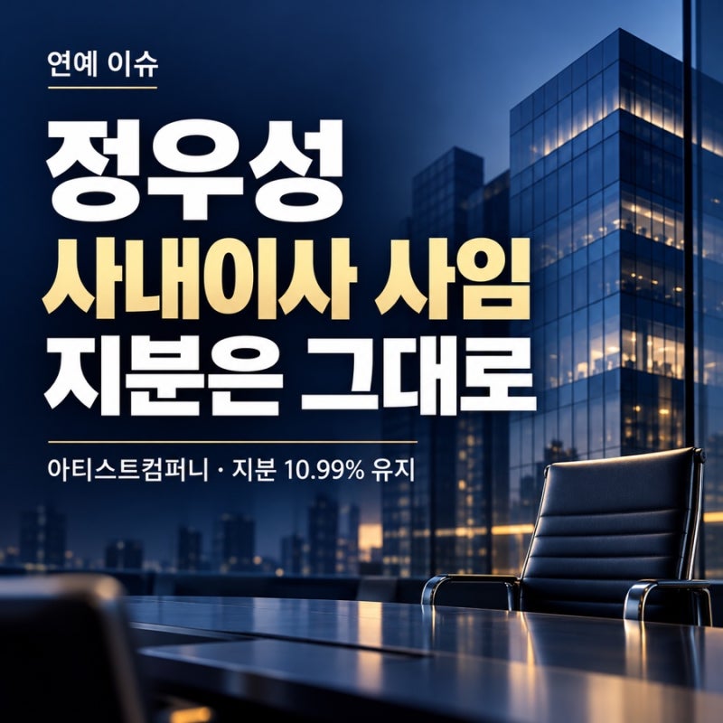 정우성, 아티스트컴퍼니 사내이사 사임…지분 10.99%는 유지