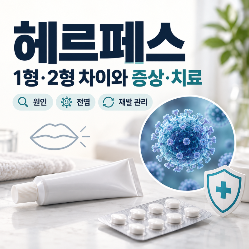 헤르페스 1형·2형 차이, 입술 증상과 전염·연고·치료까지
