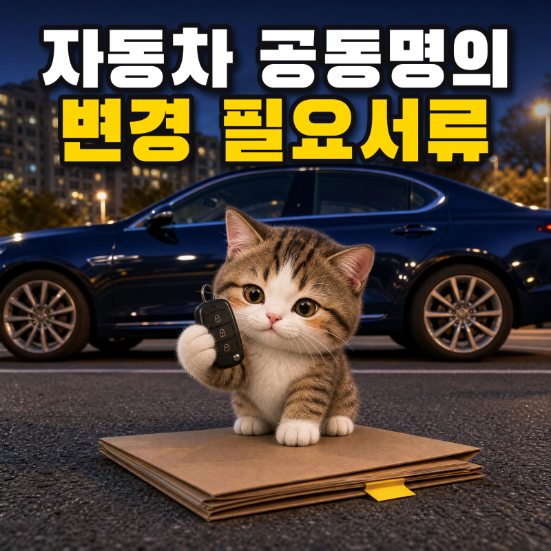 자동차 공동명의 변경 방법｜필요서류·취등록세·보험·지분 변경 총정리