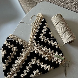 [DIY/자료] 그래니 스퀘어 뜨개 가방 만들기｜색상별 코바늘 모티브백 아이디어