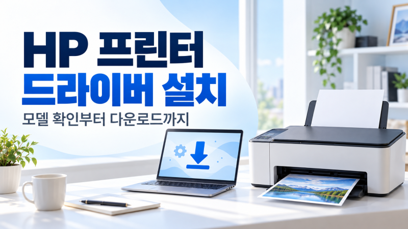 HP 프린터 드라이버 다운로드·설치 방법｜모델 확인부터 인쇄 테스트까지