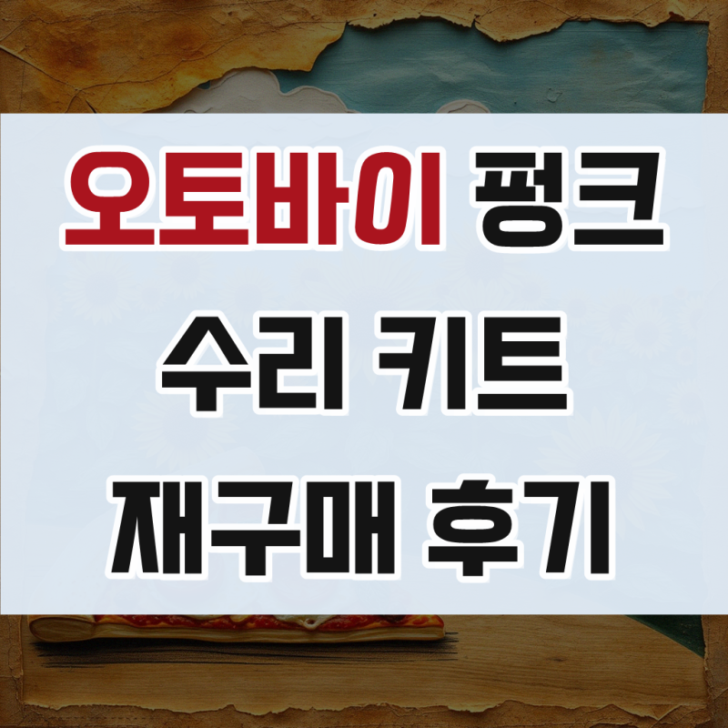 솔리드 펑크 수리 키트, 오토바이 빵꾸 이걸로 해결했어요