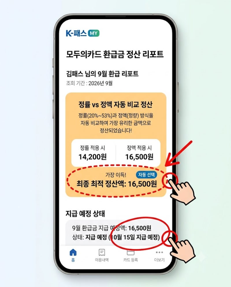모두의카드 K-패스 환급금 미입금 원인 및 해결 | 카드사별 지급일 조회